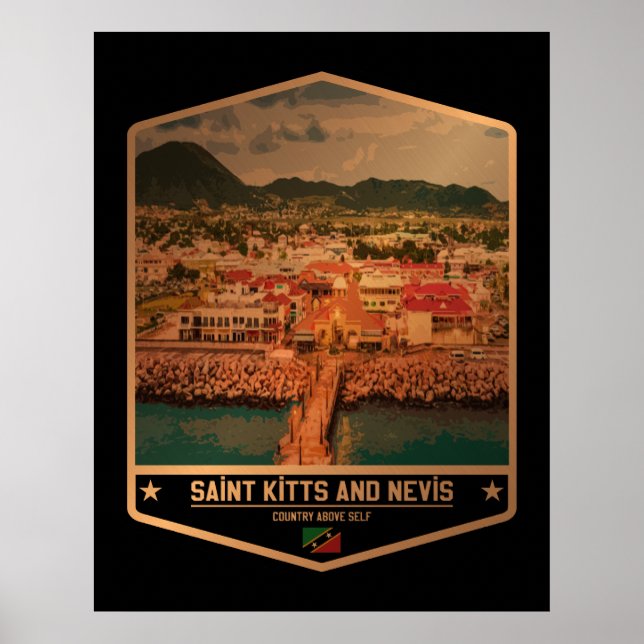 Poster Santo Kitts e Nevis (Frente)