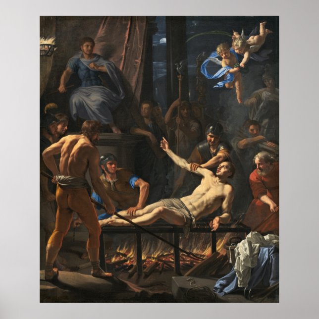 Poster Santo Lawrence - Jean de Champaigne Fine Art (Frente)