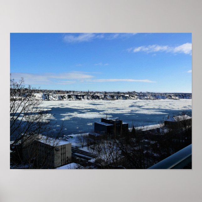 Poster Santo Lawrence River em inverno, Quebec, Canadá (Frente)