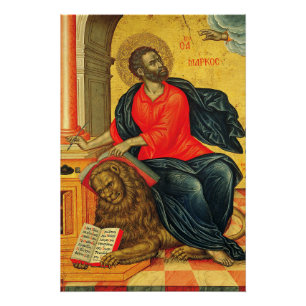 Pôster Santo Marcar o ícone ortodoxo Evangelist
