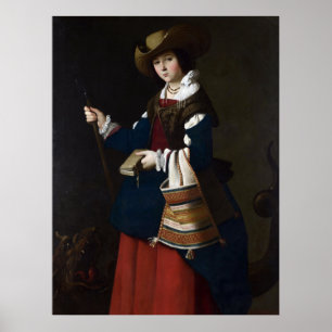 Poster Santo Margaret como pastora