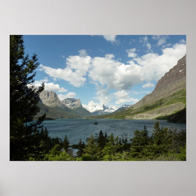Pôster Santo Mary Lake II no Glacier National Park (Frente)