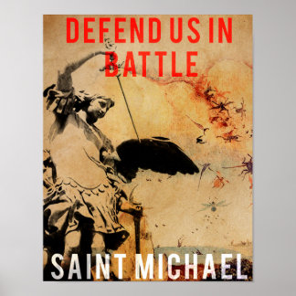 Poster Santo Michael - Defenda-nos na Batalha! -Pôster