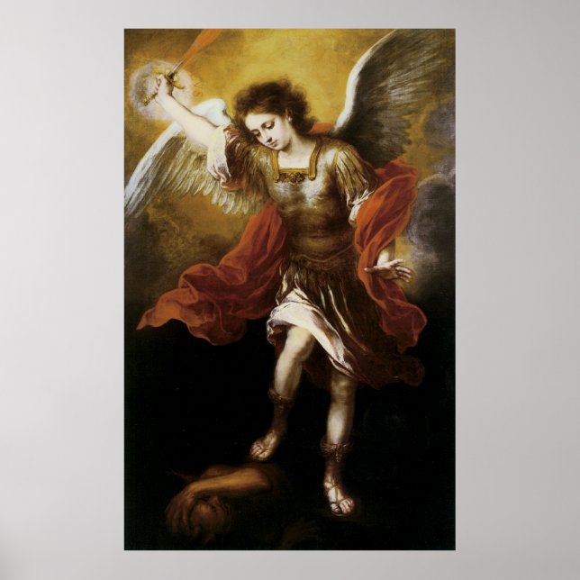 Poster Santo Michael por Murillo (Frente)