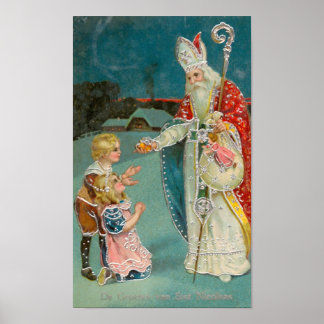 Pôster Santo natal vintage Nicholas