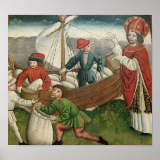 Poster Santo natal vintage Nicholas