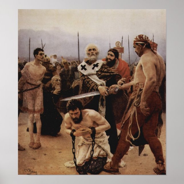 Pôster Santo Nicholas salva três inocentes da morte (Frente)