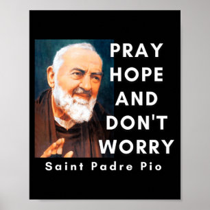 Poster Santo Padre Ore Esperança E Não Se Preocupe Católi