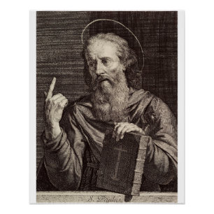 Pôster Santo Paul, o apóstolo de Philippe de Champaigne