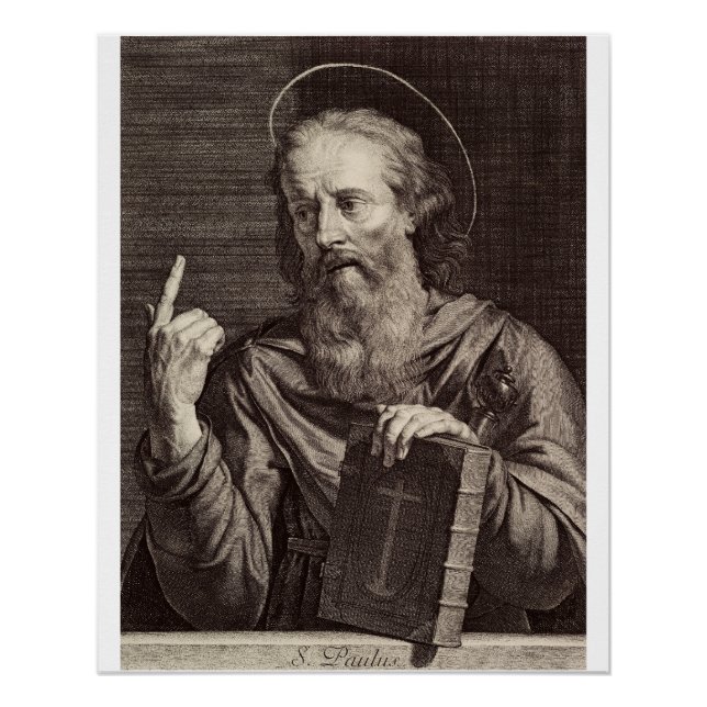 Pôster Santo Paul, o apóstolo de Philippe de Champaigne (Frente)