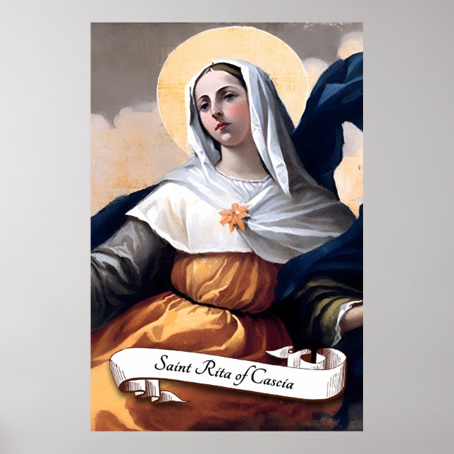 Poster Santo Rita de Cascia (Frente)
