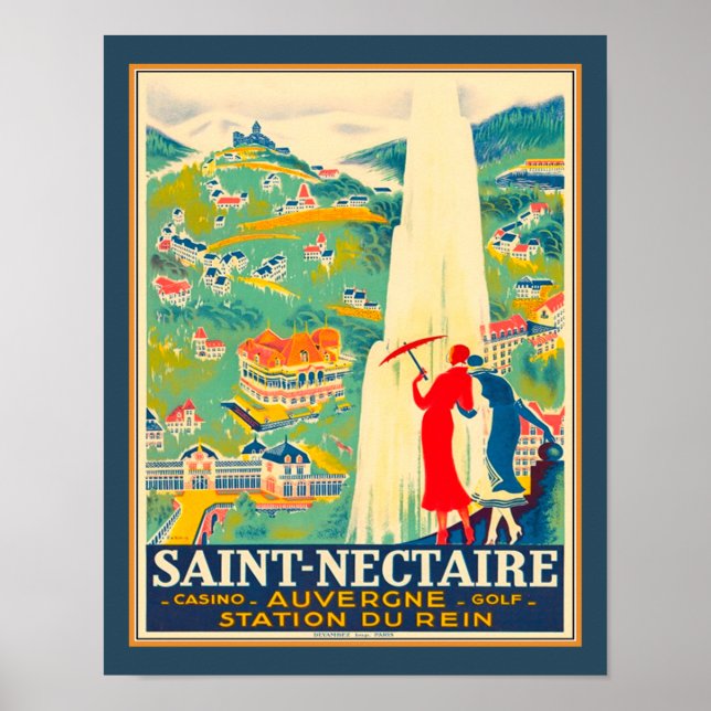 Poster Santo Viagem-Nectaire Casino Vintage (Frente)