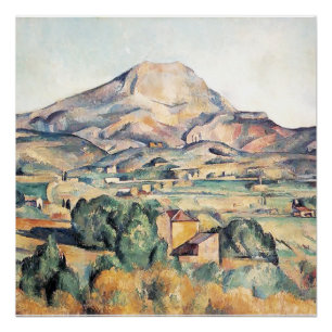 Pôster Santo-Victoire Barnes Mountain Paul Cezanne