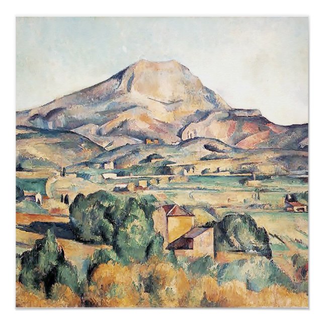 Pôster Santo-Victoire Barnes Mountain Paul Cezanne (Frente)