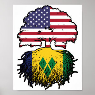 Poster Santo Vincent Vincentian American Tree Roots