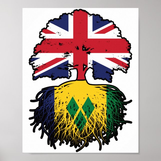 Poster Santo Vincent Vincentian British Tree Roots (Frente)