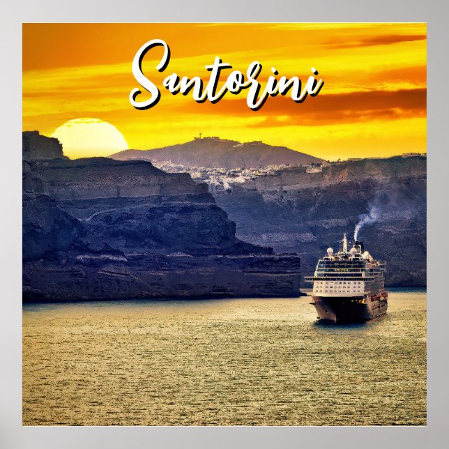 Poster Santorini (Frente)