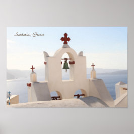 Poster Santorini, Grécia, Oia, Igreja, Fotografia