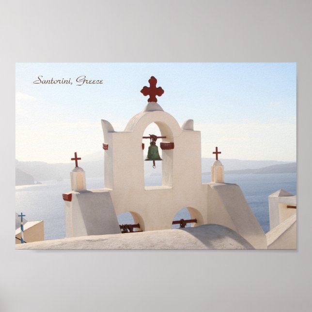Poster Santorini, Grécia, Oia, Igreja, Fotografia (Frente)