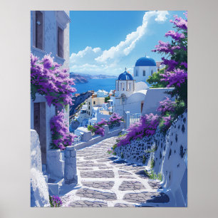 Poster Santorini na Grécia