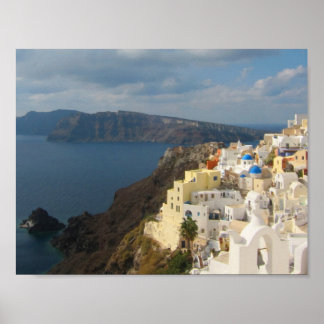 Poster Santorini no Sol da Tarde