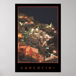 Poster Santorini por Noite