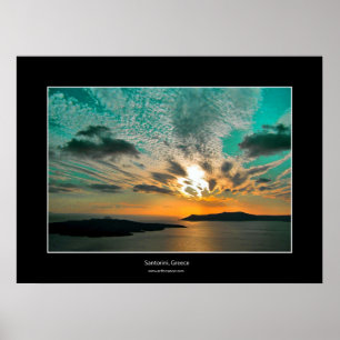 Pôster Santorini Sunset