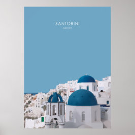 Poster Santorini, Trabalho de arte Viagem Grécia