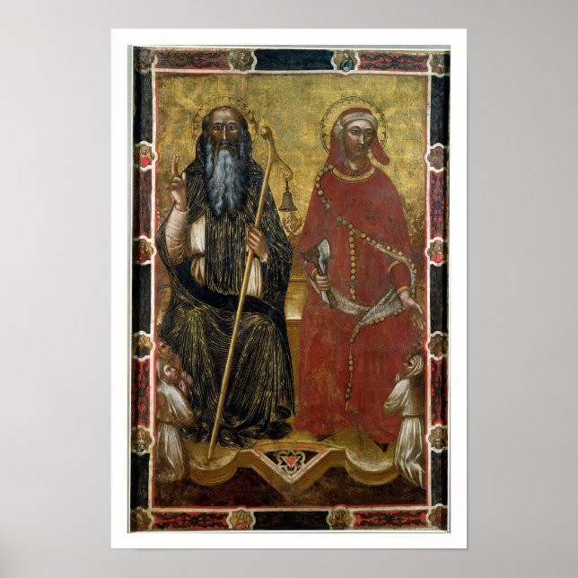 Poster Santos Anthony Abbot e Elegius - Processo pintado (Frente)