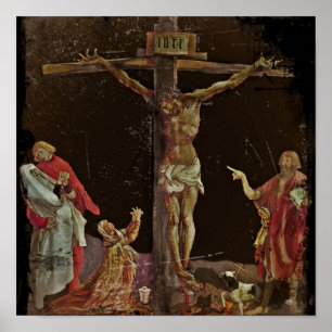 Poster Santos da crucificação nos pés de Jesus