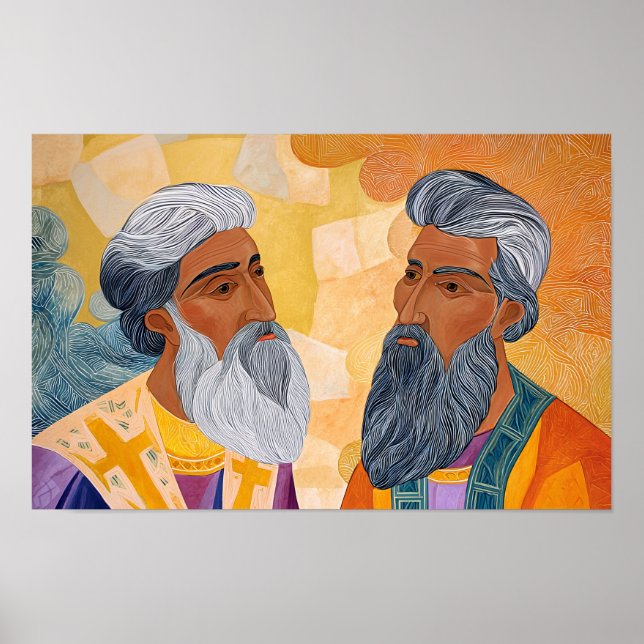 Poster Santos Gregório e Basílio: Amigos na Fé (Frente)