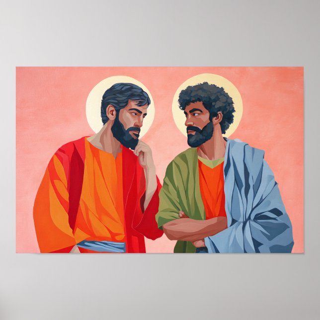 Poster Santos Timóteo e Tito: Irmãos na Fé (Frente)
