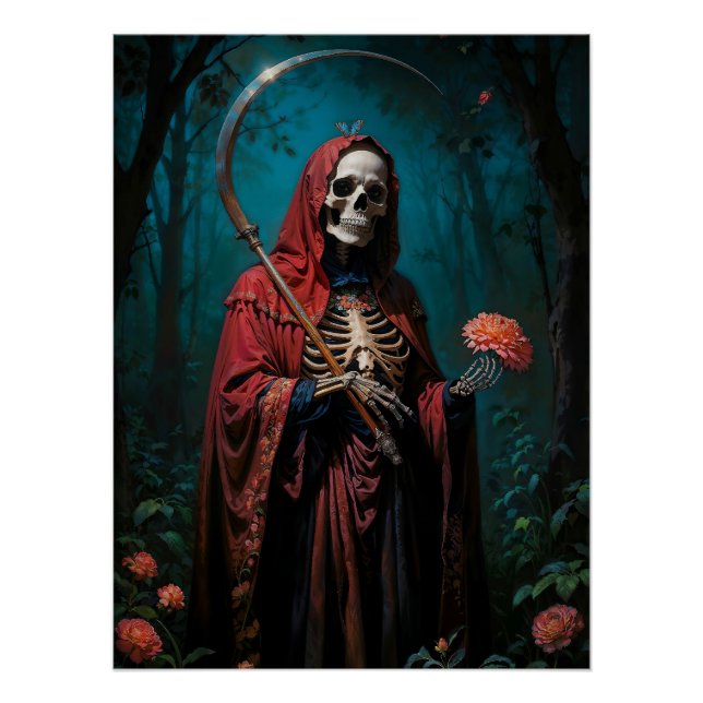 Pôster Santu Morte de Robe Vermelho (Frente)