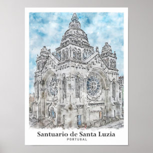 Poster Santuário de Papais noeis Luzia Portugal Viagem