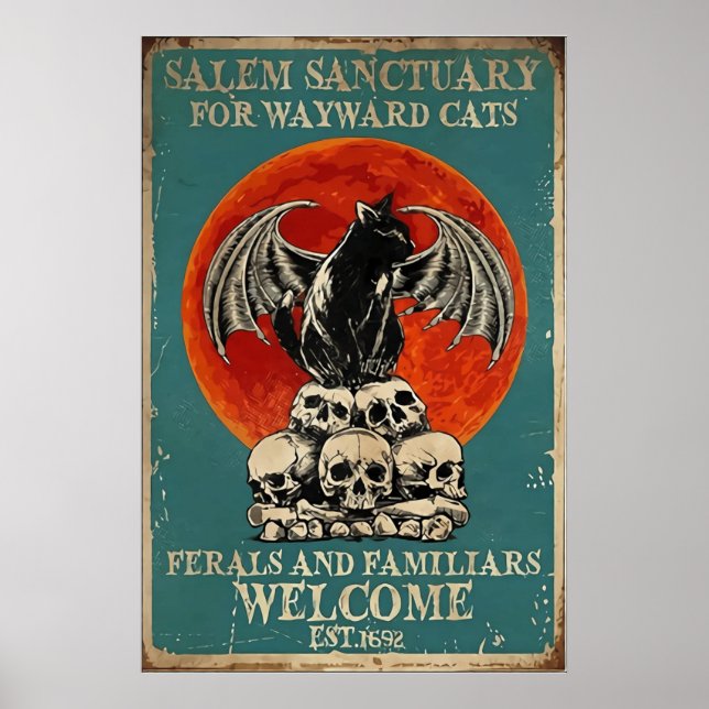 Poster Santuário De Salem Para Gatos De Wayward, Gato De  (Frente)