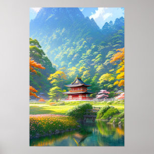 Poster Santuário em Natureza Brilhante