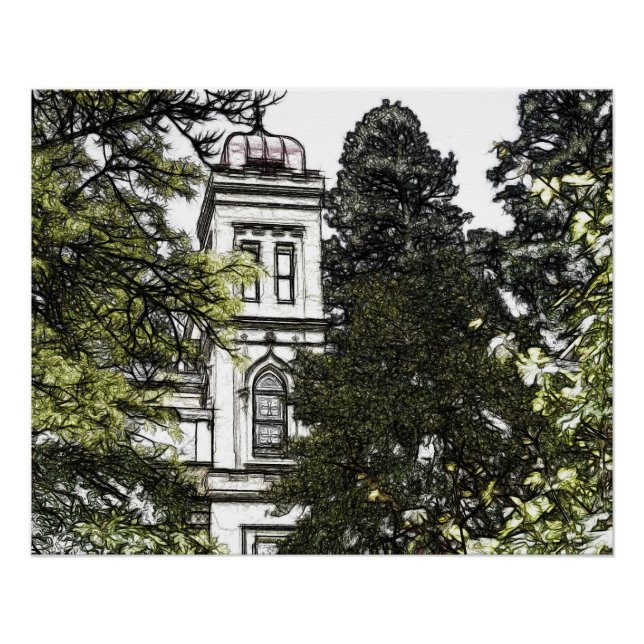 Pôster Santuário entre as árvores (Frente)