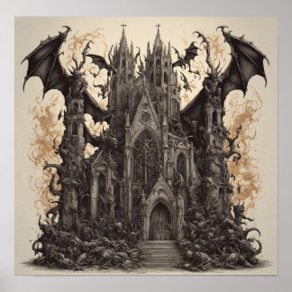 Poster Santuário Escuro: Libere Sua Alma Metálica com Gót