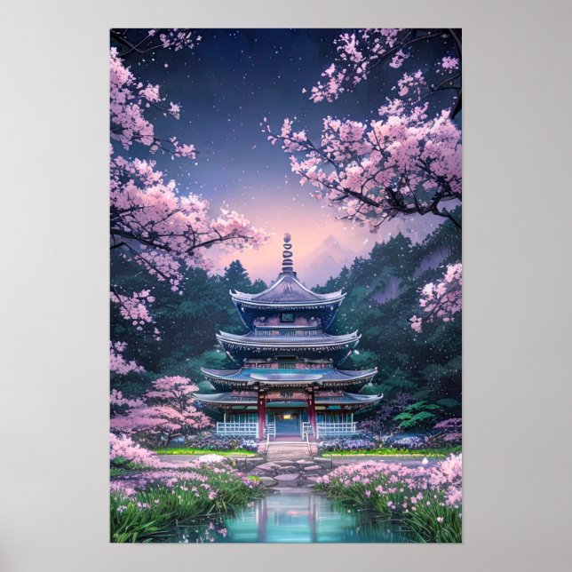 Poster Santuário Majestoso Sakura (Frente)