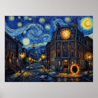 Poster Santuário Santíssimo Cenário Noturno Estrelado