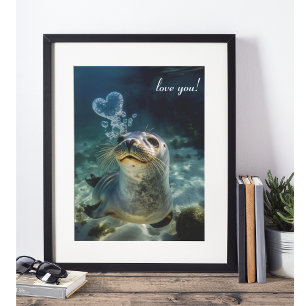 Poster Santuário Subaquático Selado com um Beijo Personal