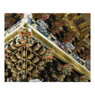Pôster Santuário Toshogu Nikko Japão Leão
