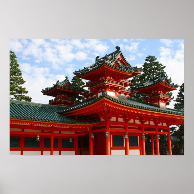 Poster santuário vermelho do japão (Frente)