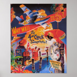Poster são 5 horas em algum lugar jimmy buffett parrot