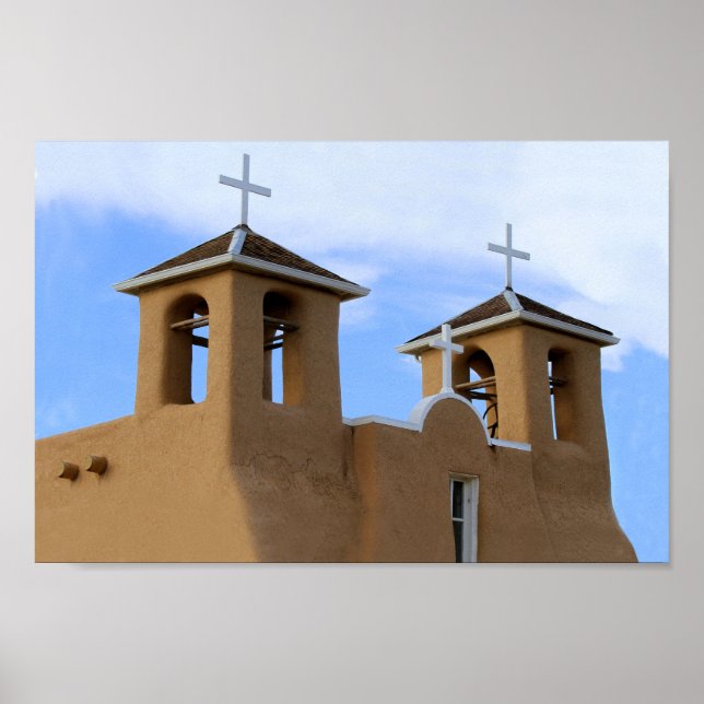Poster São Francisco de Asis Mission Bell Towers, Taos (Frente)