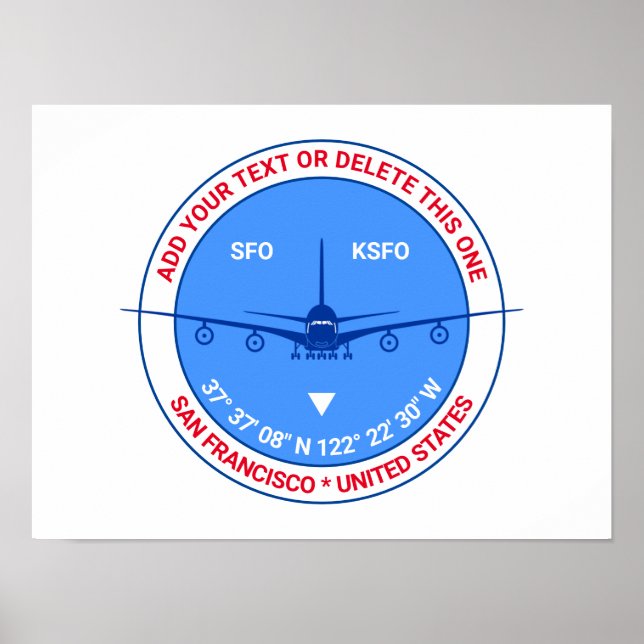Poster São Francisco, EUA, charme personalizável (Frente)