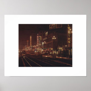 Poster São Francisco na Rua Mercado da Noite dos anos 50