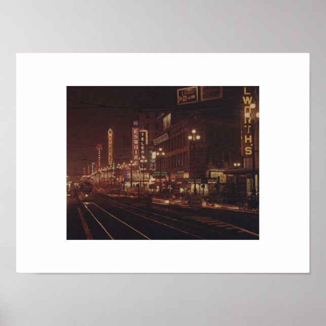 Poster São Francisco na Rua Mercado da Noite dos anos 50 (Frente)