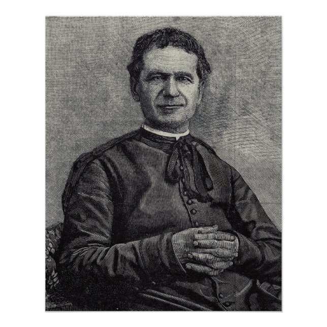 Pôster São João Bosco Padroeiro da Juventude Arte Católic (Frente)