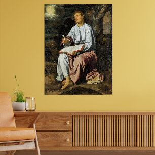 Poster São João em Patmos, arte fina,
